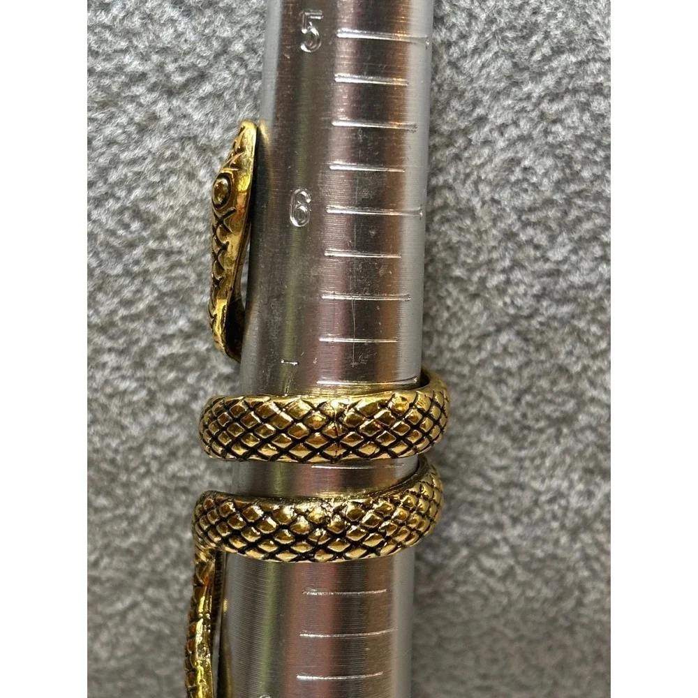 #54. Textured Gold-tone Snake Ring XL